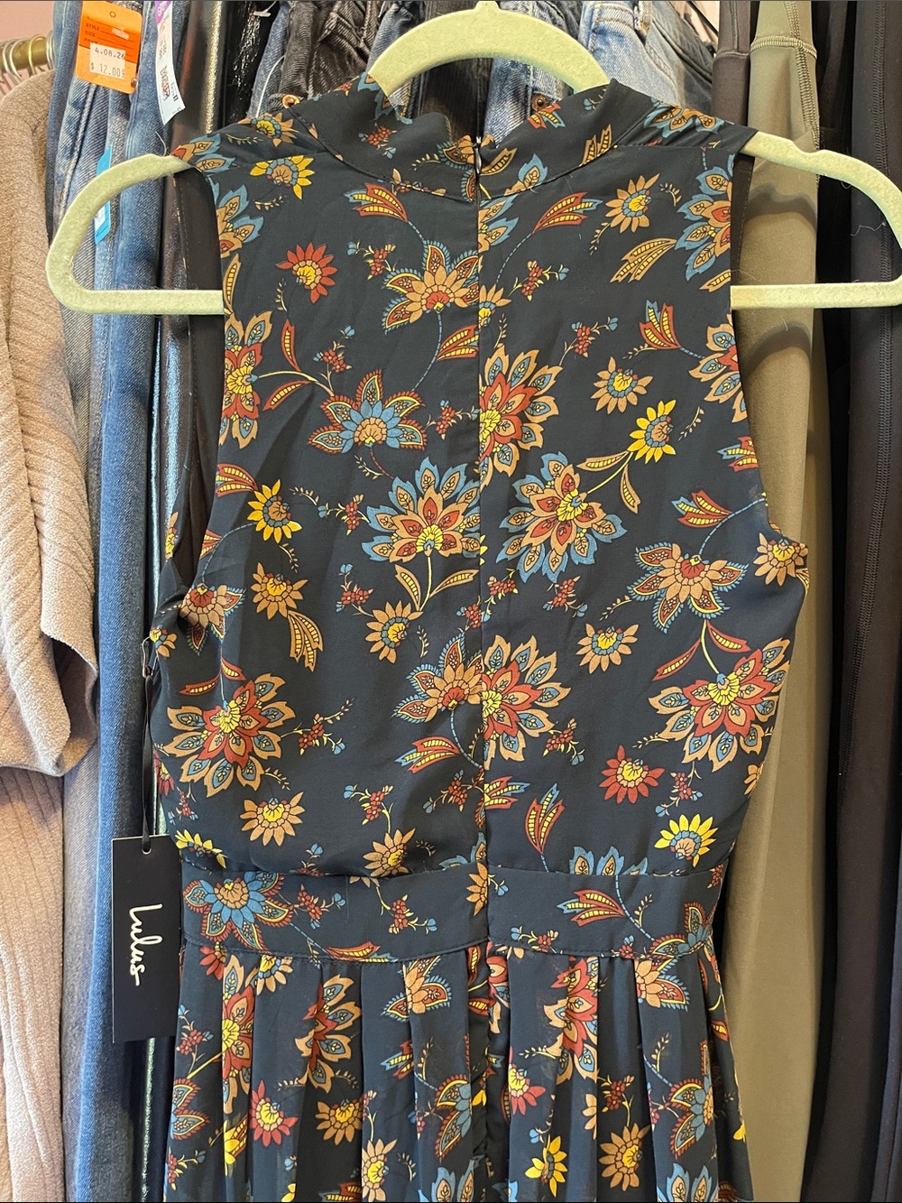 Lulu's Black and Brown Floral Maxi Dress - Picture 4 of 5